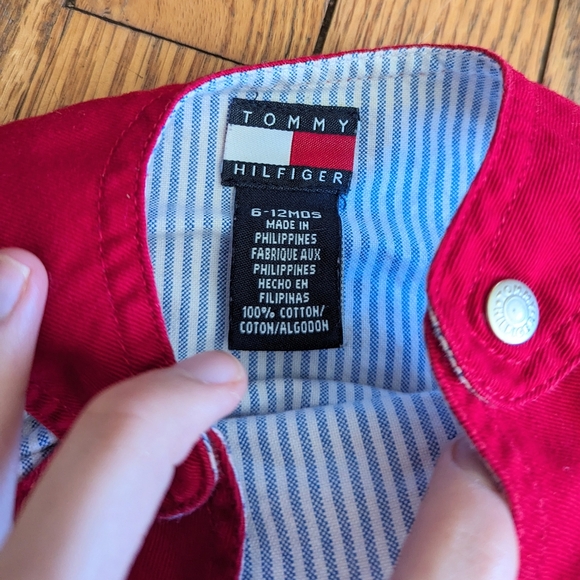 Vintage Tommy Hilfiger Kids Girls Red Dress 6-12 Mo - Picture 2 of 4